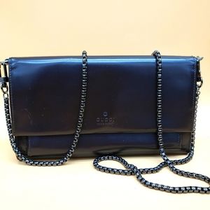 Authentic Gucci Leather Wallet on Chain